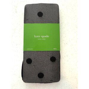 Kate Spade Sheer Black Polka Dot Tights Medium Large New